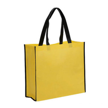 Gots Oekotex 100 Eco-Friendly Long Nylon/Polyester Handle Cmyk Printing Cheap Promotional Shopping Non Woven Bag with Lamination